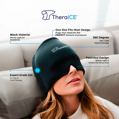 TheraICE Headache Hat – Soothing Migraine Relief Cap with Cold & Hot Therapy